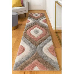 vikclique Grey, White Polyester Runner-picture-19