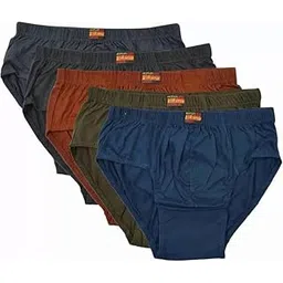 viking Mens' Cotton Brief (Inner Elastic Viki) (Pack of 3) Assorted Colour-picture-52