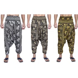 viku Printed Cotton Men Harem Pants-picture-29