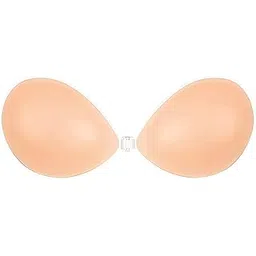 vilitic Women Adhesive Bra Strapless Push-Up Silicone Bra – Reusable Invisible Sticky Backless Bra for Off Shoulder, Backless Dresses – Comfortable, Lightweight, Non-Slip Cream-picture-30