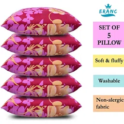 villagers Cotton Floral Sleeping Pillow Pack of 5-picture-28