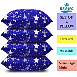 villagers Polyester Fibre Abstract Sleeping Pillow Pack of 4-picture-27