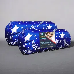 villagers Polyester Fibre Cushion Pack of 2 Geometric Round-picture-17