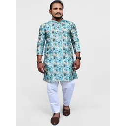 VILLAIN Geometric Embroidered Cotton Straight Kurta-picture-31