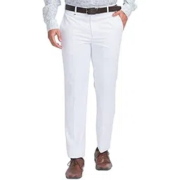 villain Solid Mid-Rise Stretchable Men's Formal Trousers-picture-37