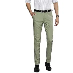 villain Solid Mid-Rise Stretchable Men's Formal Trousers-Pista-picture-44