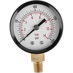 VILLCASE 0-200psi Vacuum Gauge 0-14bar Vacuum Pressure Gauge Tester Compact Size for Air Water Oil Gas Made of Lasting Material-picture-26