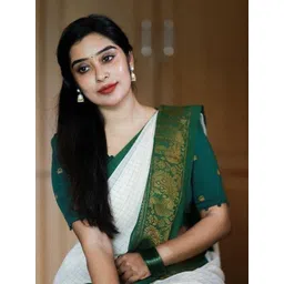 VILLE FASHION Checked Zari Kanjeevaram Saree-picture-19