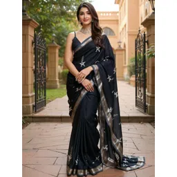 VILLE FASHION Floral Woven Design Zari Kanjeevaram Saree-picture-14