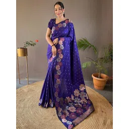 VILLE FASHION Woven Design Art Silk Kanjeevaram Saree-picture-27