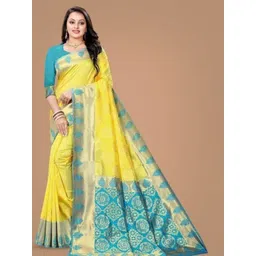 VILLE FASHION Woven Design Zari Banarasi Saree-picture-33