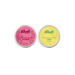 Vilvah Store Set Of 2 Lemon Lip Balm & Lip Scrub - 10g Each-picture-24