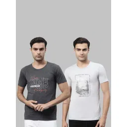 Vimal Jonney Anthra Grey & Light Grey Printed Lounge T-Shirt - Pack of 2-picture-43