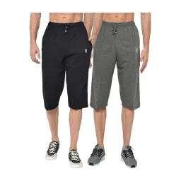Vimal Jonney Black & Dark Grey Regular Fit Capris - Pack of 2-picture-39