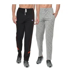 Vimal Jonney Black & Grey Regular Fit Trackpants - Pack of 2-picture-28