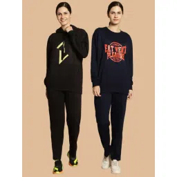 Vimal Jonney Black & Navy Printed Tracksuit - Pack Of 2-picture-29