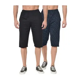 Vimal Jonney Black & Navy Regular Fit Capris - Pack of 2-picture-39