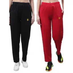 Vimal Jonney Black & Red Cotton Track Pants - Pack Of 2-picture-21
