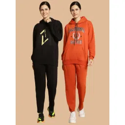 Vimal Jonney Black & Rust Printed Tracksuit - Pack Of 2-picture-48