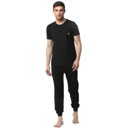 Vimal Jonney Black Cotton Regular Fit Nightwear Set-picture-22