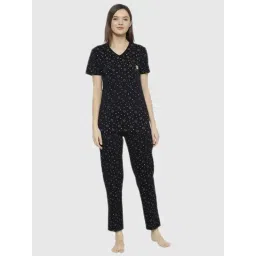 Vimal Jonney Black Graphic Print Pajama Set-picture-12