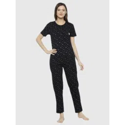Vimal Jonney Black Graphic Print Pajama Set-picture-15