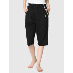 Vimal Jonney Black Stripes Print Capris-picture-40