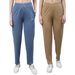 Vimal Jonney Blue & Brown Cotton Track Pants - Pack Of 2-picture-31