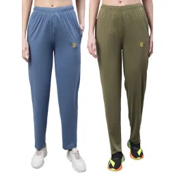 Vimal Jonney Blue & Green Cotton Track Pants - Pack Of 2-picture-36