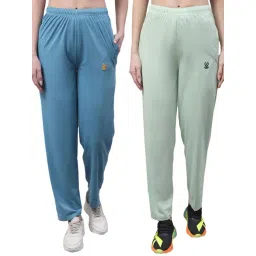Vimal Jonney Blue & Green Cotton Track Pants - Pack Of 2-picture-37
