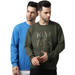 Vimal Jonney Blue & Green Regular Fit Printed Sweatshirts - Pack of 2-picture-43