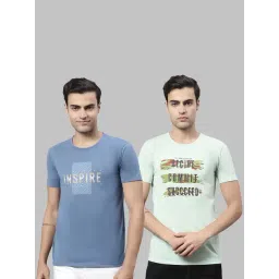 Vimal Jonney Blue & Mint Green Printed Lounge T-Shirt - Pack of 2-image-39