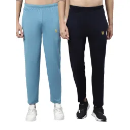 Vimal Jonney Blue & Navy Cotton Lounge Pants - Pack of 2-image-42