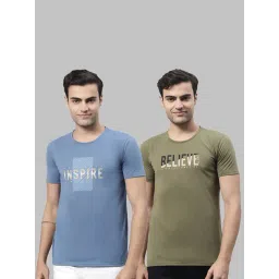 Vimal Jonney Blue & Olive Printed Lounge T-Shirt - Pack of 2-picture-10