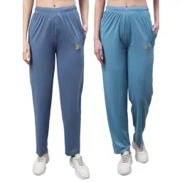 Vimal Jonney Blue Cotton Track Pants - Pack Of 2-picture-32