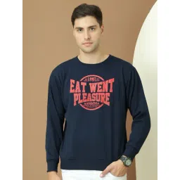 Vimal Jonney Blue Fleece Regular Fit Printed Sweatshirt-picture-26