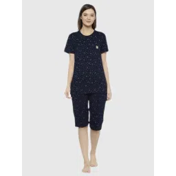 Vimal Jonney Blue Graphic Print Pajama Set-picture-15