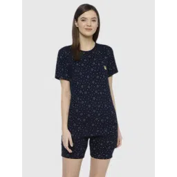 Vimal Jonney Blue Graphic Print Pajama Set-picture-40