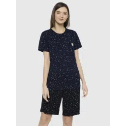 Vimal Jonney Blue Graphic Print Pajama Set-picture-35