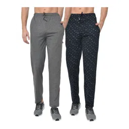 Vimal Jonney Dark Grey & Navy Regular Fit Trackpants - Pack of 2-picture-23