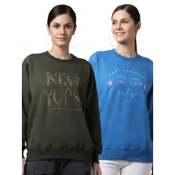 Vimal Jonney Green & Blue Printed Fleece Pullover - Pack of 2-picture-34