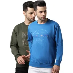 Vimal Jonney Green & Blue Regular Fit Printed Sweatshirts - Pack of 2-picture-18