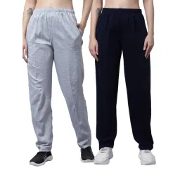 Vimal Jonney Grey & Navy Regular Fit Mid Rise Track Pants - Pack of 2-picture-48