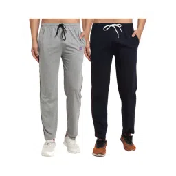 Vimal Jonney Grey & Navy Regular Fit Trackpants - Pack of 2-picture-18