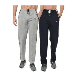 Vimal Jonney Grey & Navy Regular Fit Trackpants - Pack of 2-picture-27