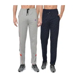 Vimal Jonney Grey & Navy Regular Fit Trackpants - Pack of 2-picture-14