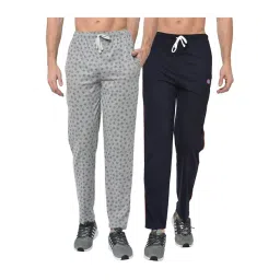 Vimal Jonney Grey & Navy Regular Fit Trackpants - Pack of 2-picture-21