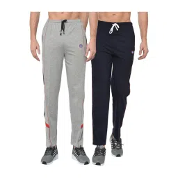 Vimal Jonney Grey & Navy Regular Fit Trackpants - Pack of 2-picture-16