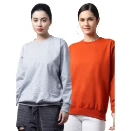 Vimal Jonney Grey & Orange Fleece Pullover - Pack of 2-picture-29