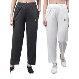 Vimal Jonney Grey & White Cotton Track Pants - Pack Of 2-picture-29